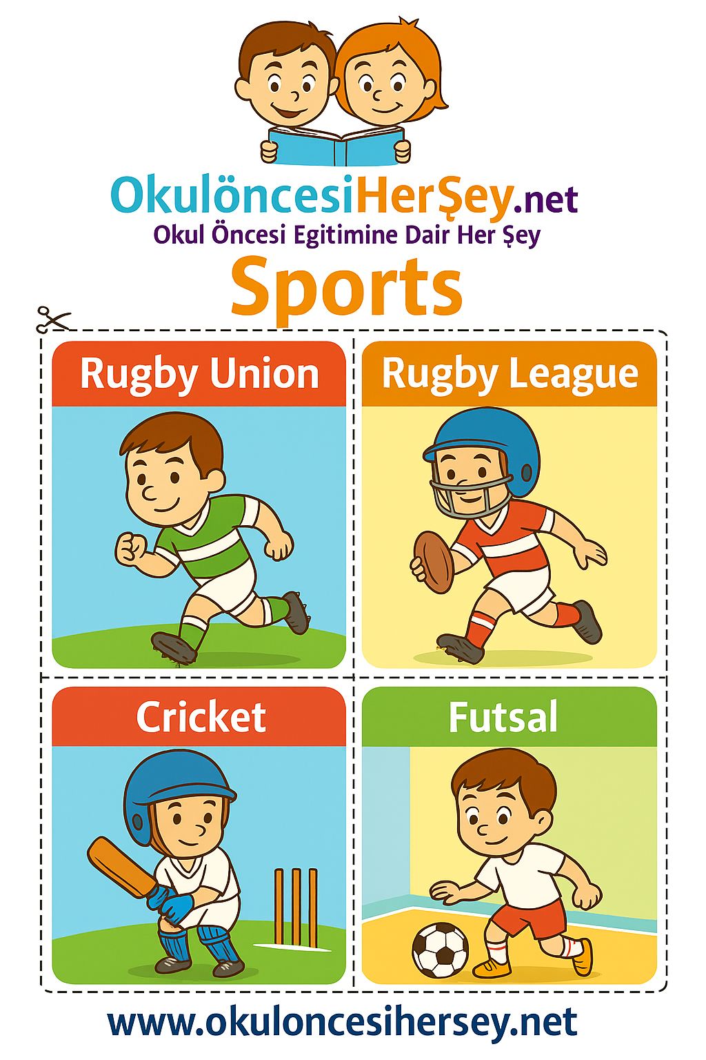 İngilizce Spor Dalları Flashkart