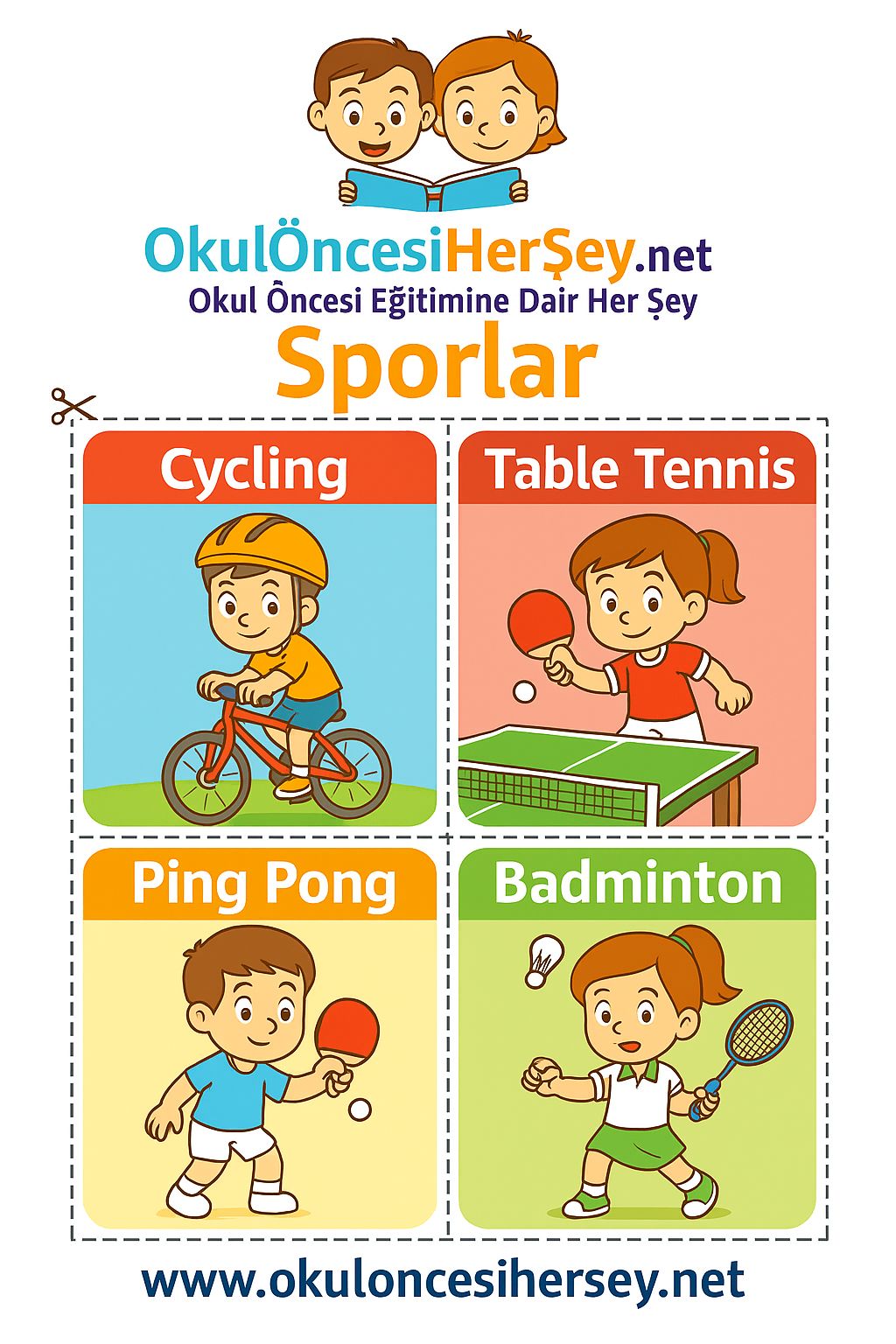 İngilizce Spor Dalları Flashkart