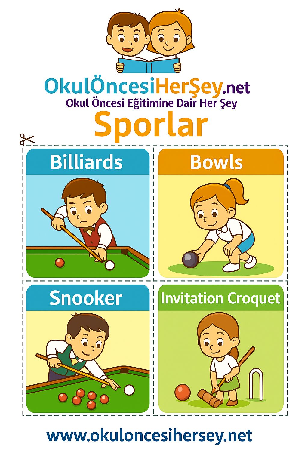 İngilizce Spor Dalları Flashkart