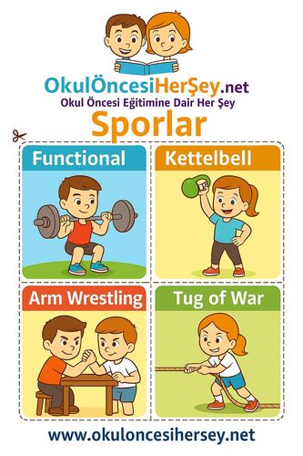 Çocuklar İçin  İngilizce Spor Dalları Flashkart  