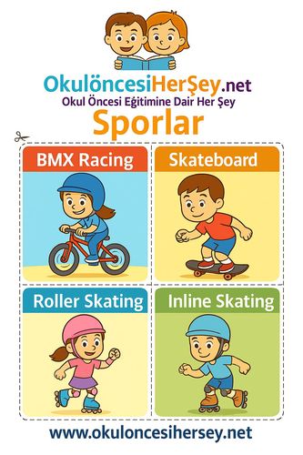 Çocuklar İçin  İngilizce Spor Dalları Flashkart  