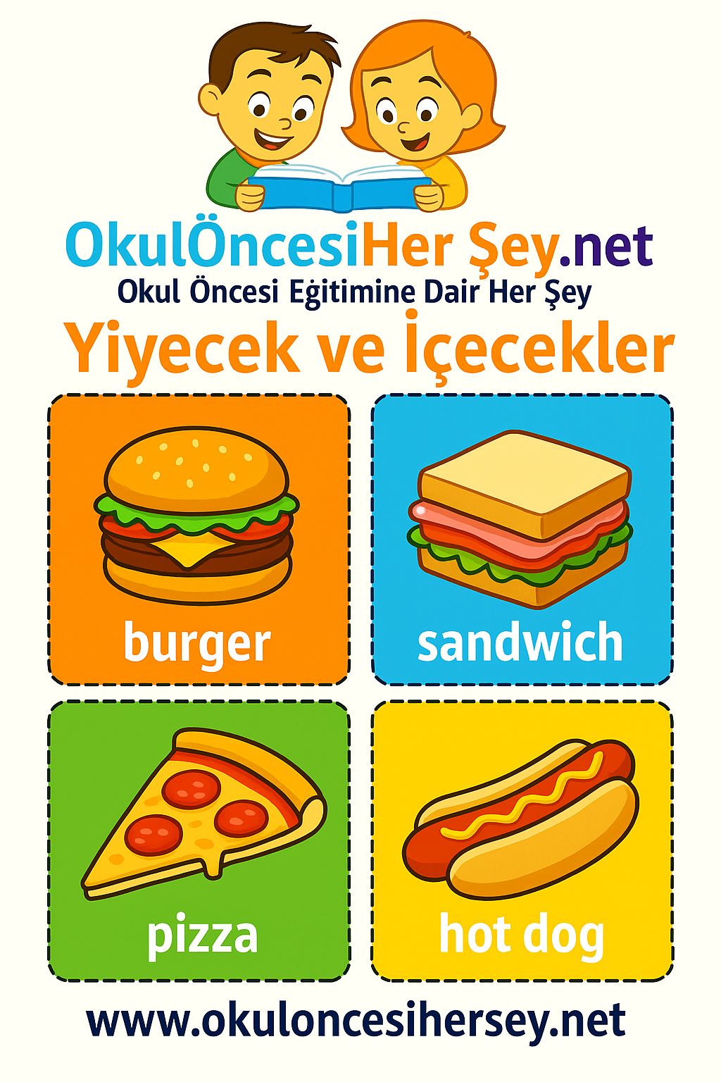 İngilizce Yiyecek-İçecek Flashkart