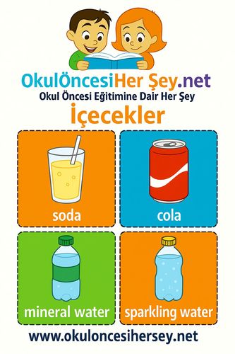 Çocuklar İçin  İngilizce Yiyecek-İçecek Flashkart  