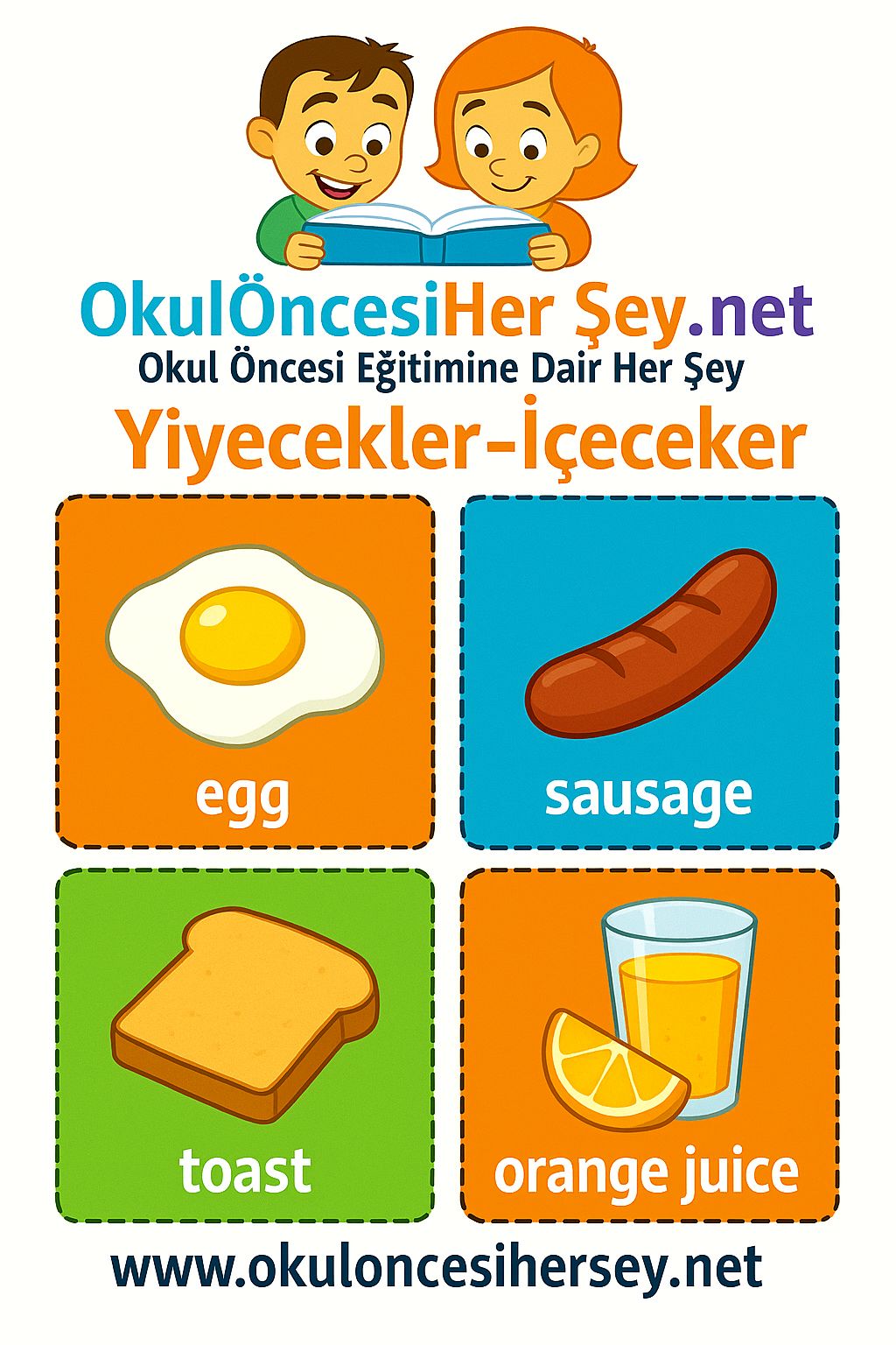 İngilizce Yiyecek-İçecek Flashkart