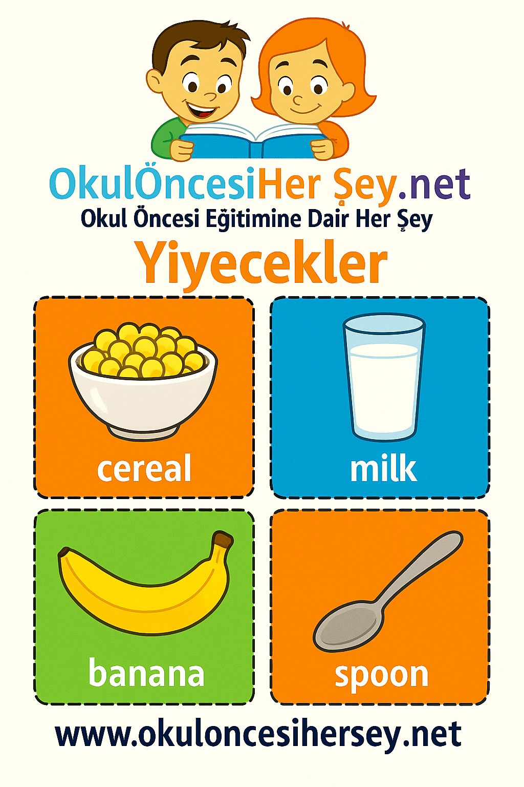 İngilizce Yiyecek-İçecek Flashkart