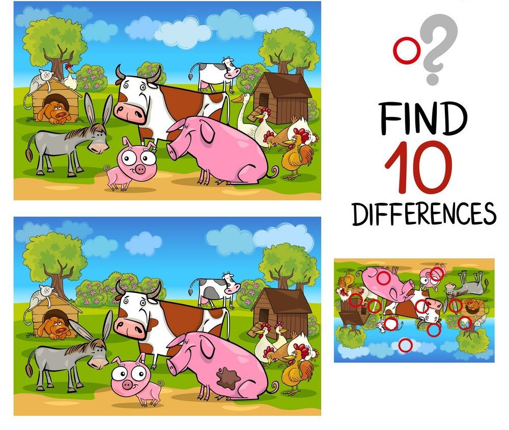 İki Resim Arasındaki 10 Farkı Bul