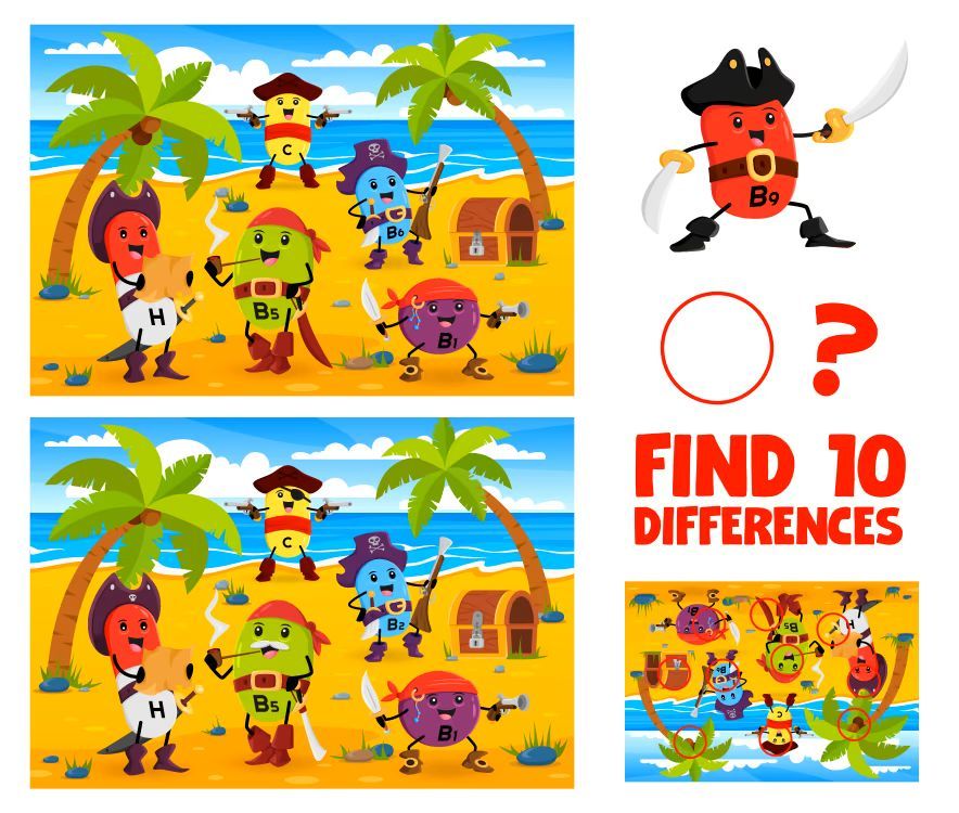 İki Resim Arasındaki 10 Farkı Bul