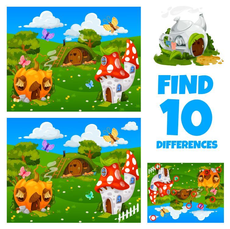 İki Resim Arasındaki 10 Farkı Bul