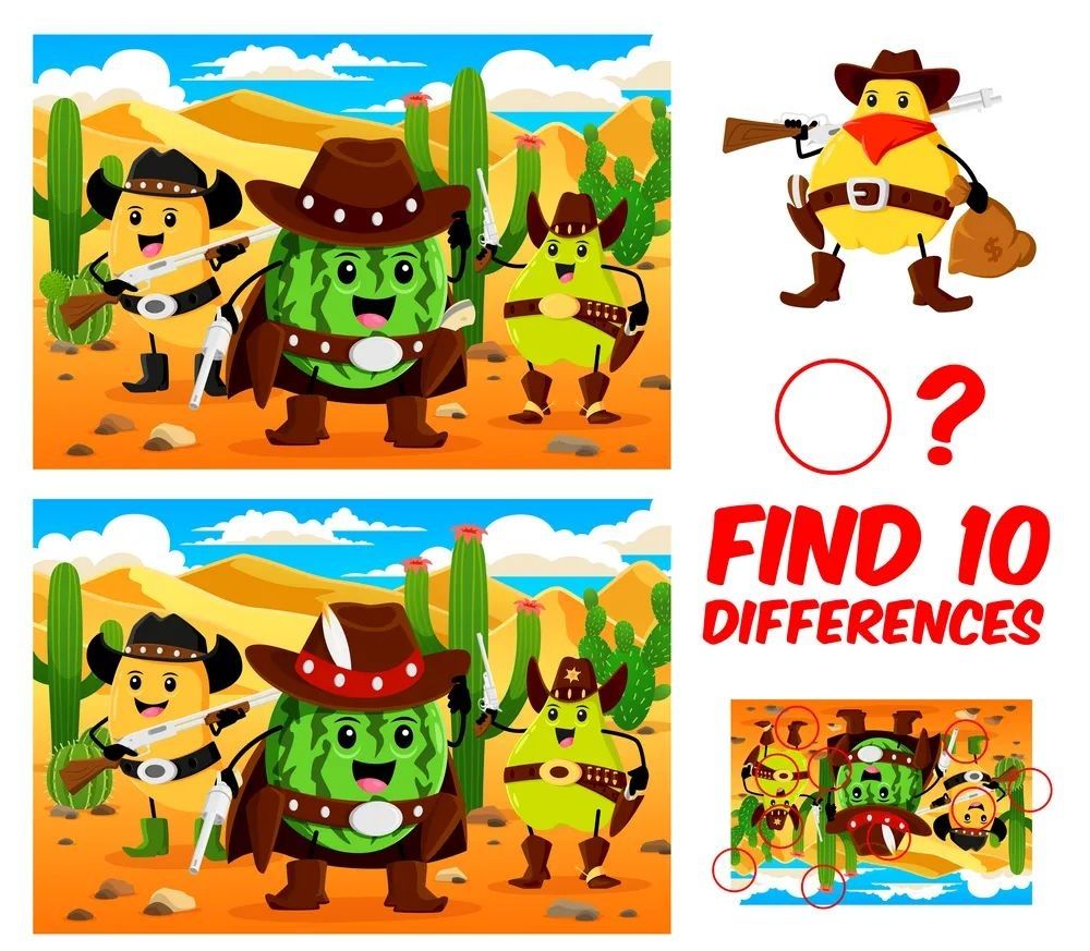 İki Resim Arasındaki 10 Farkı Bul