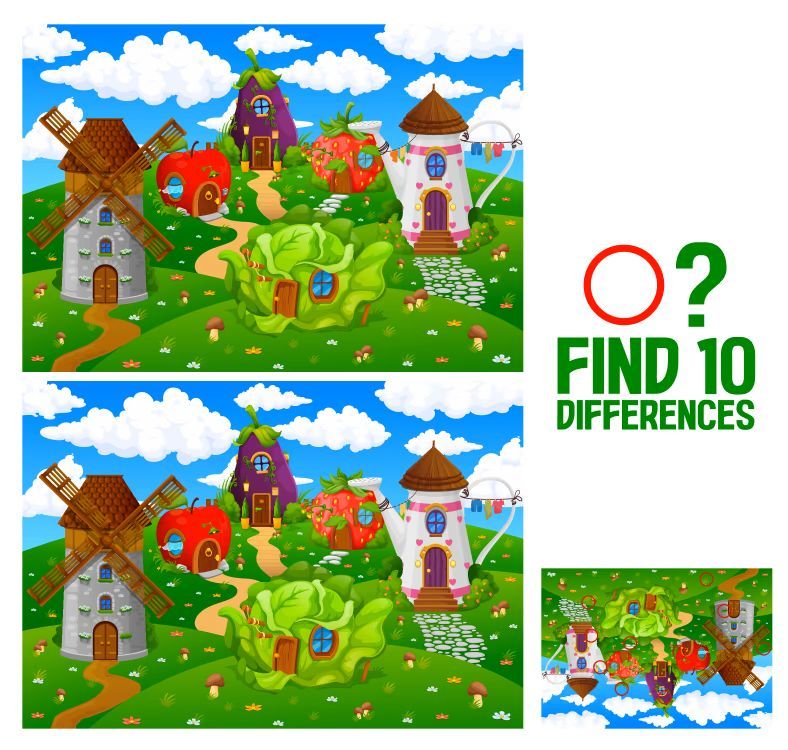 İki Resim Arasındaki 10 Farkı Bul