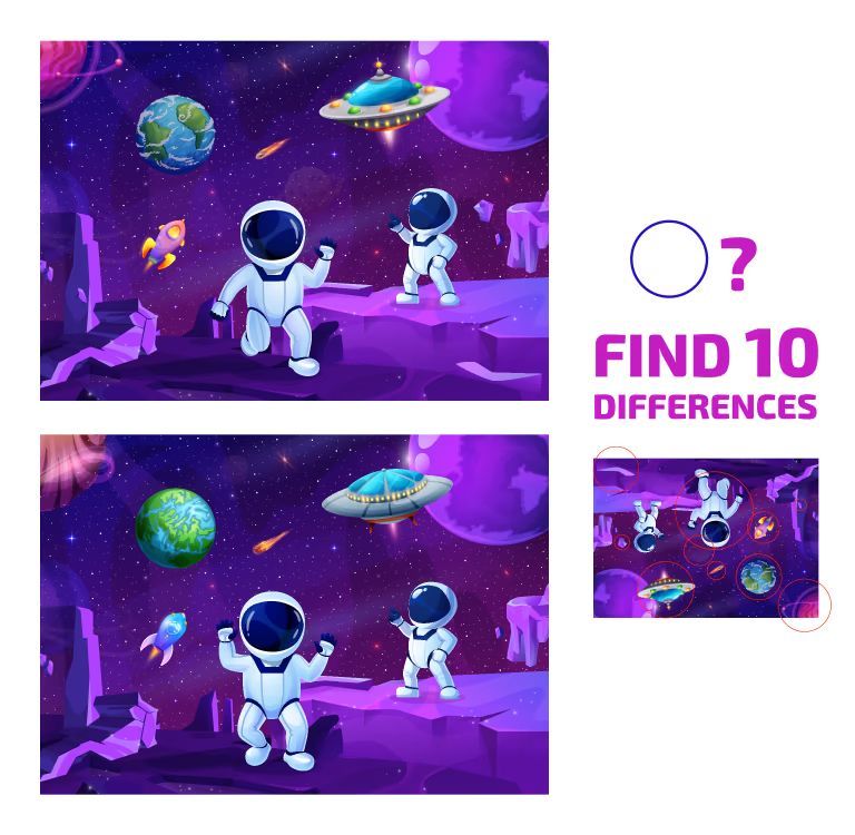 İki Resim Arasındaki 10 Farkı Bul