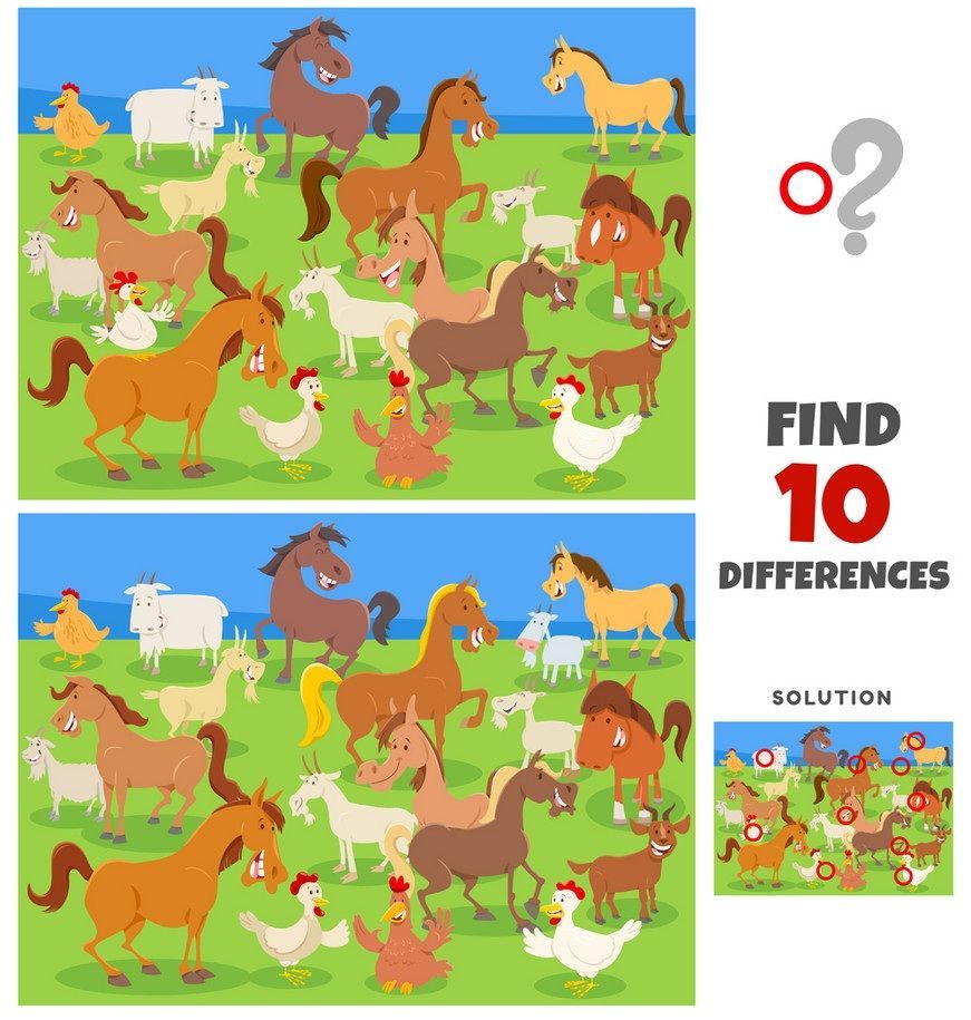 İki Resim Arasındaki 10 Farkı Bul