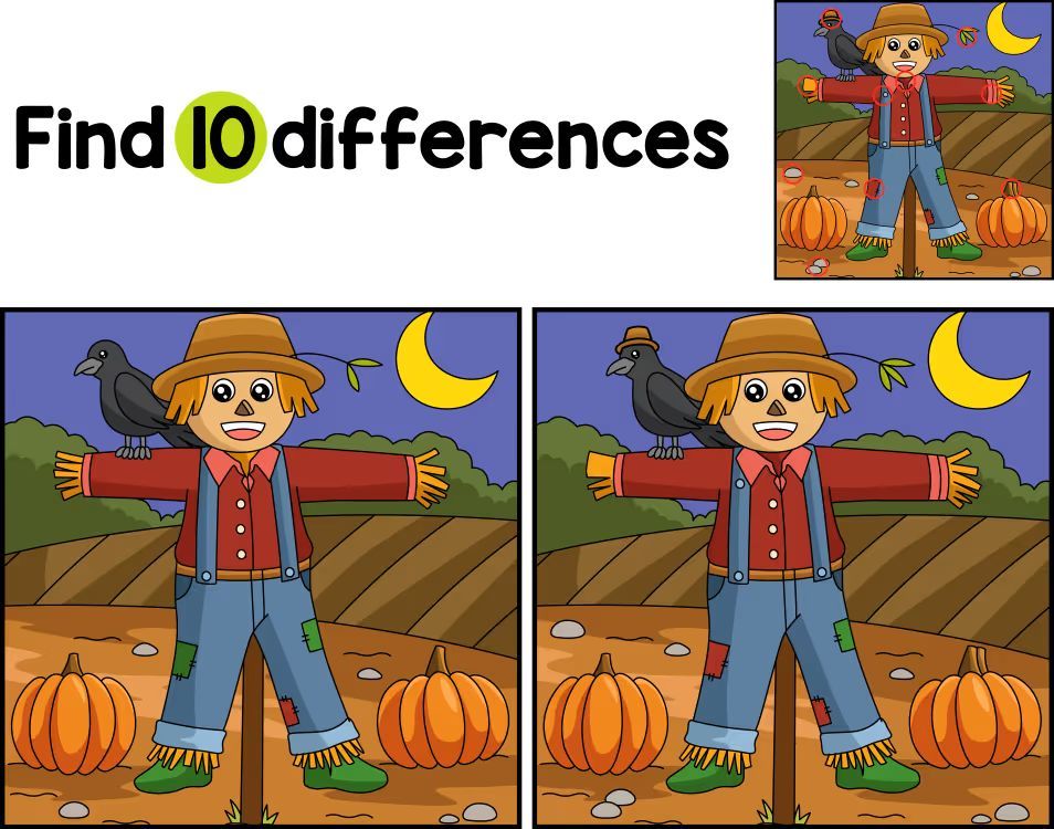 İki Resim Arasındaki 10 Farkı Bul