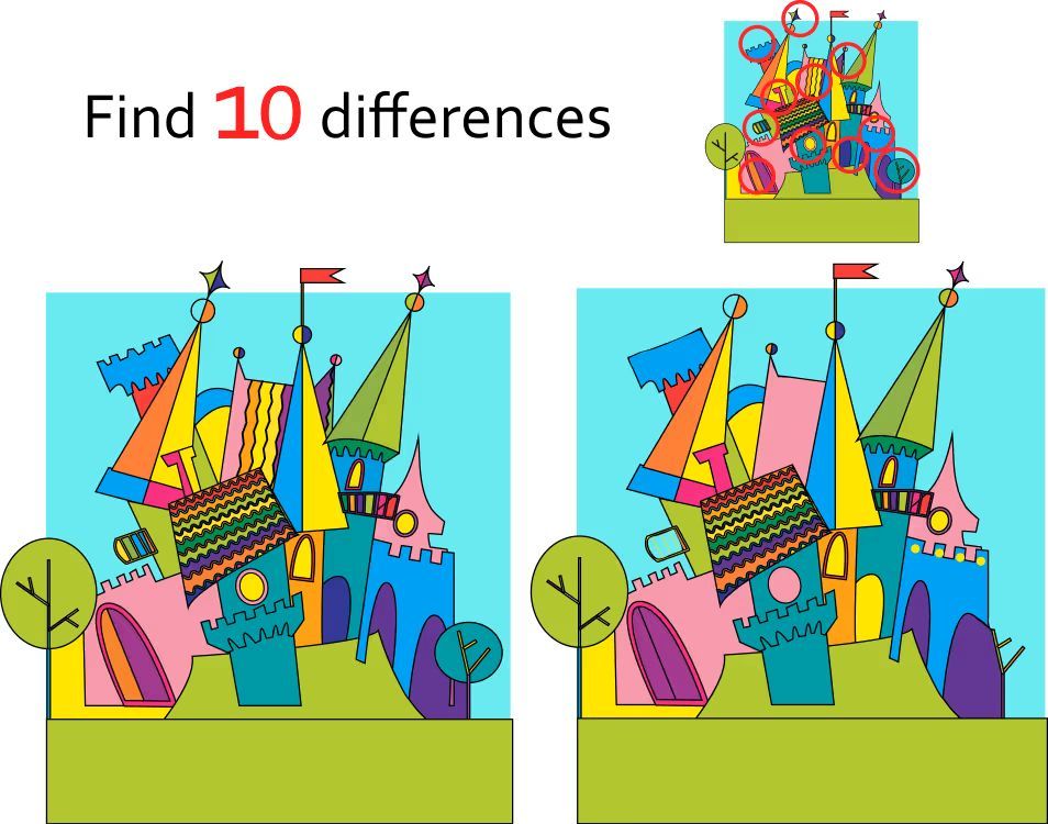 İki Resim Arasındaki 10 Farkı Bul