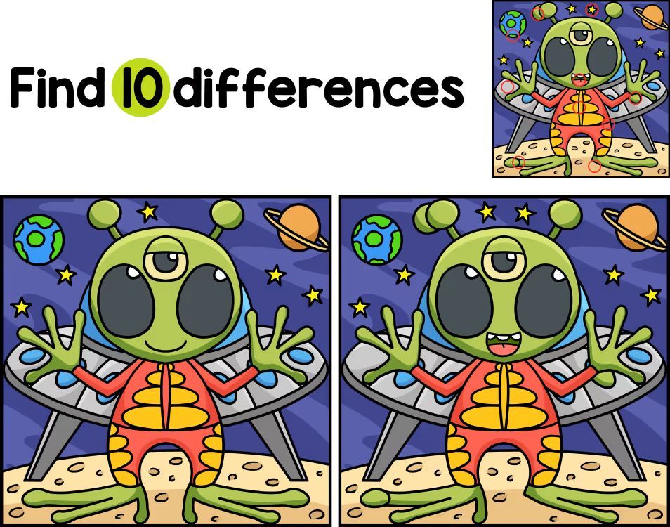 İki Resim Arasındaki 10 Farkı Bul