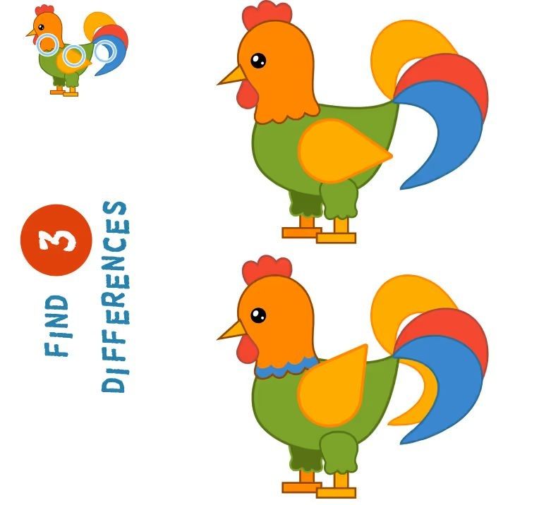 İki Resim Arasındaki 3 Farkı Bul