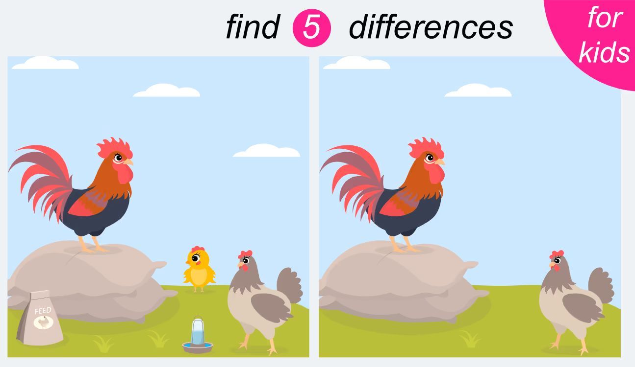 İki Resim Arasındaki 5 Farkı Bul