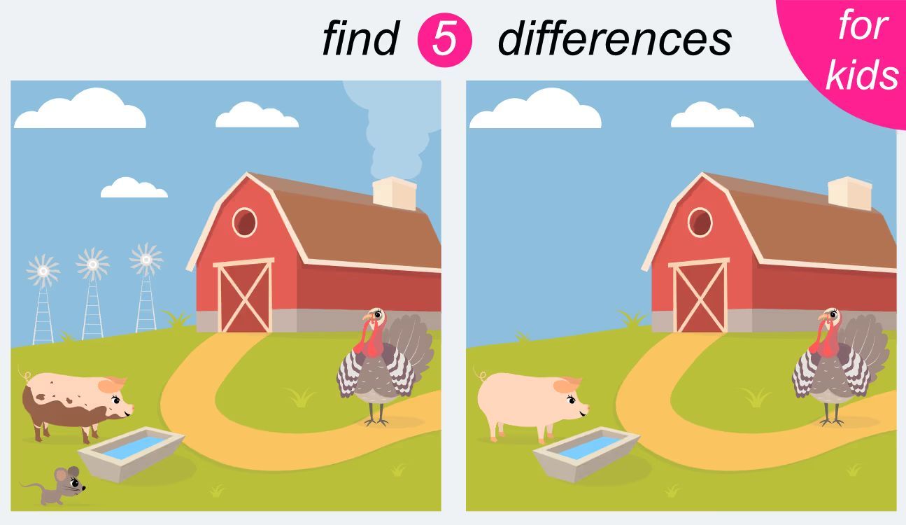 İki Resim Arasındaki 5 Farkı Bul