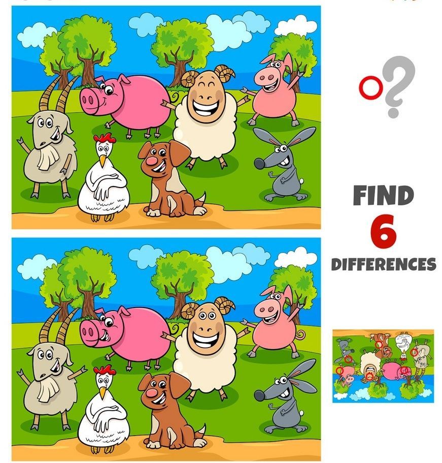 İki Resim Arasındaki 6 Farkı Bul