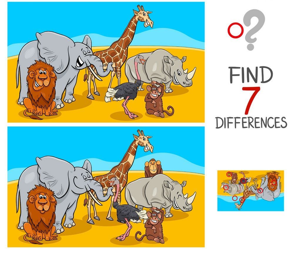 İki Resim Arasındaki 7 Farkı Bul